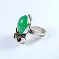 Pierścionek srebrny z chryzoprazem - EPIR Art Jewellery&Gemstone