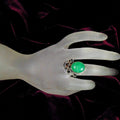 Pierścionek srebrny z chryzoprazem - EPIR Art Jewellery&Gemstone