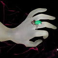 Pierścionek srebrny z chryzoprazem - EPIR Art Jewellery&Gemstone