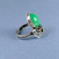 Pierścionek srebrny z chryzoprazem - EPIR Art Jewellery&Gemstone