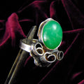 Pierścionek srebrny z chryzoprazem - EPIR Art Jewellery&Gemstone