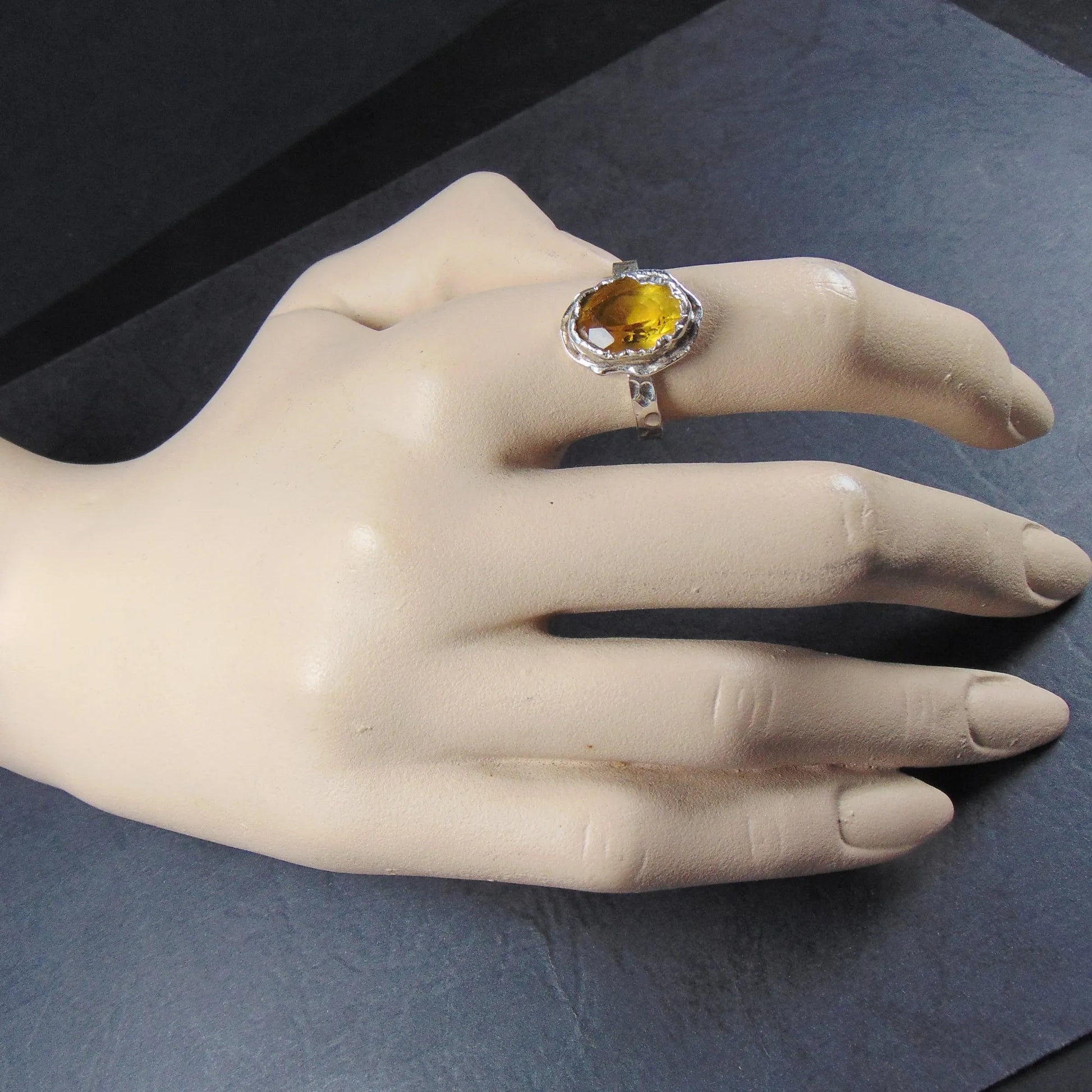 Pierścionek srebrny z cytrynem - EPIR Art Jewellery&Gemstone