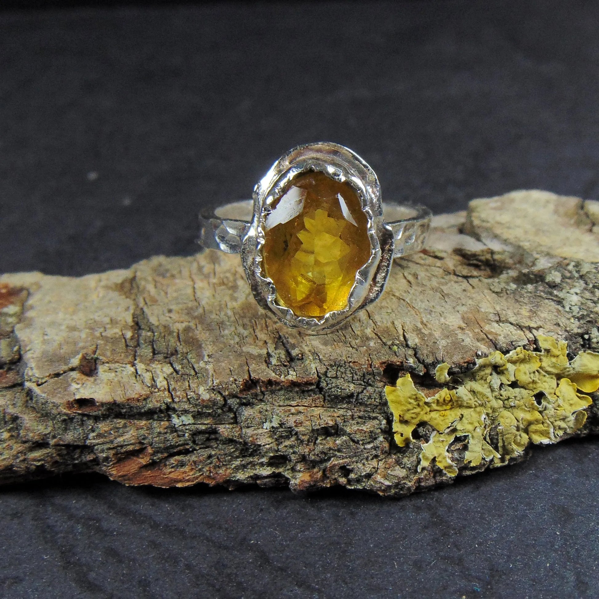 Pierścionek srebrny z cytrynem - EPIR Art Jewellery&Gemstone