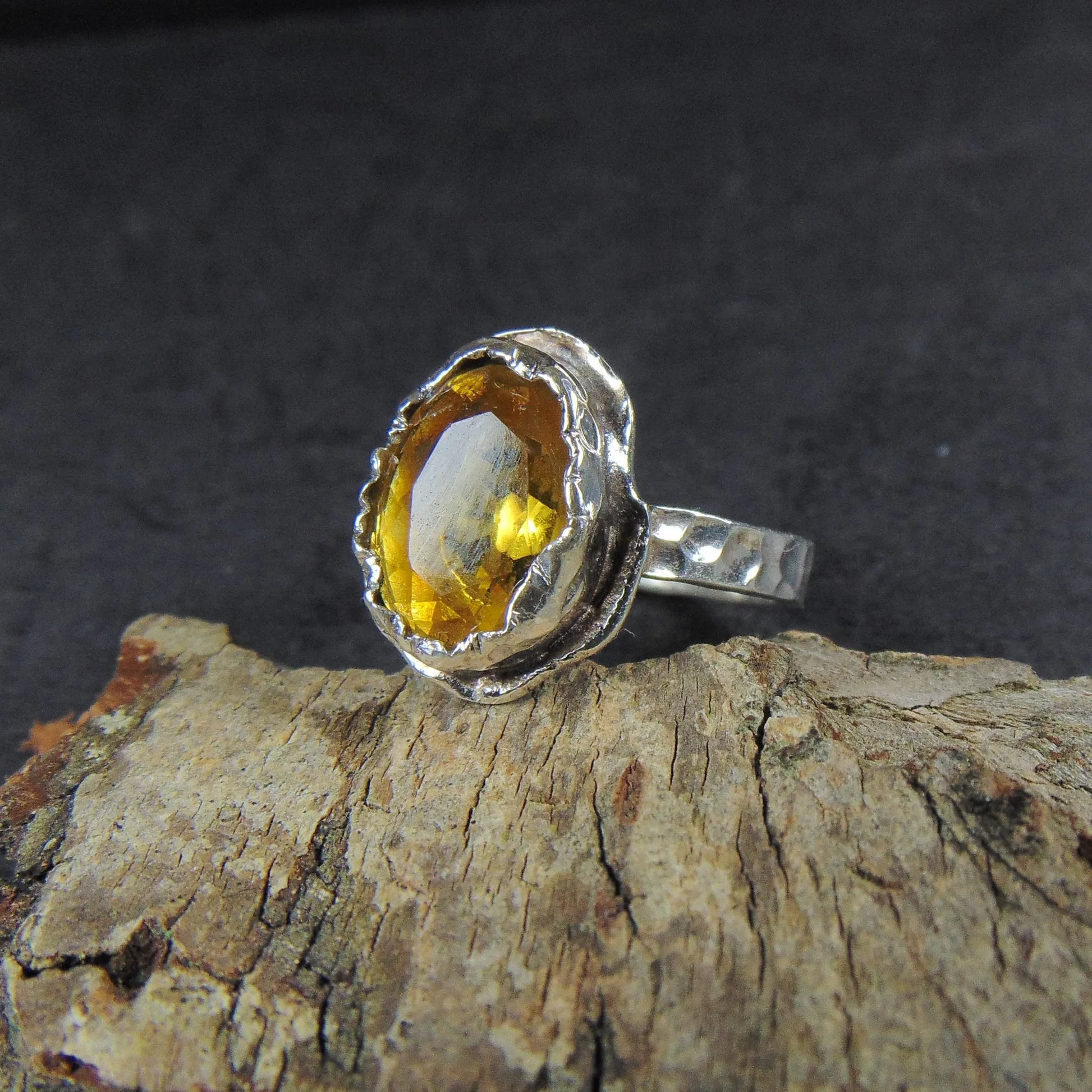 Pierścionek srebrny z cytrynem - EPIR Art Jewellery&Gemstone