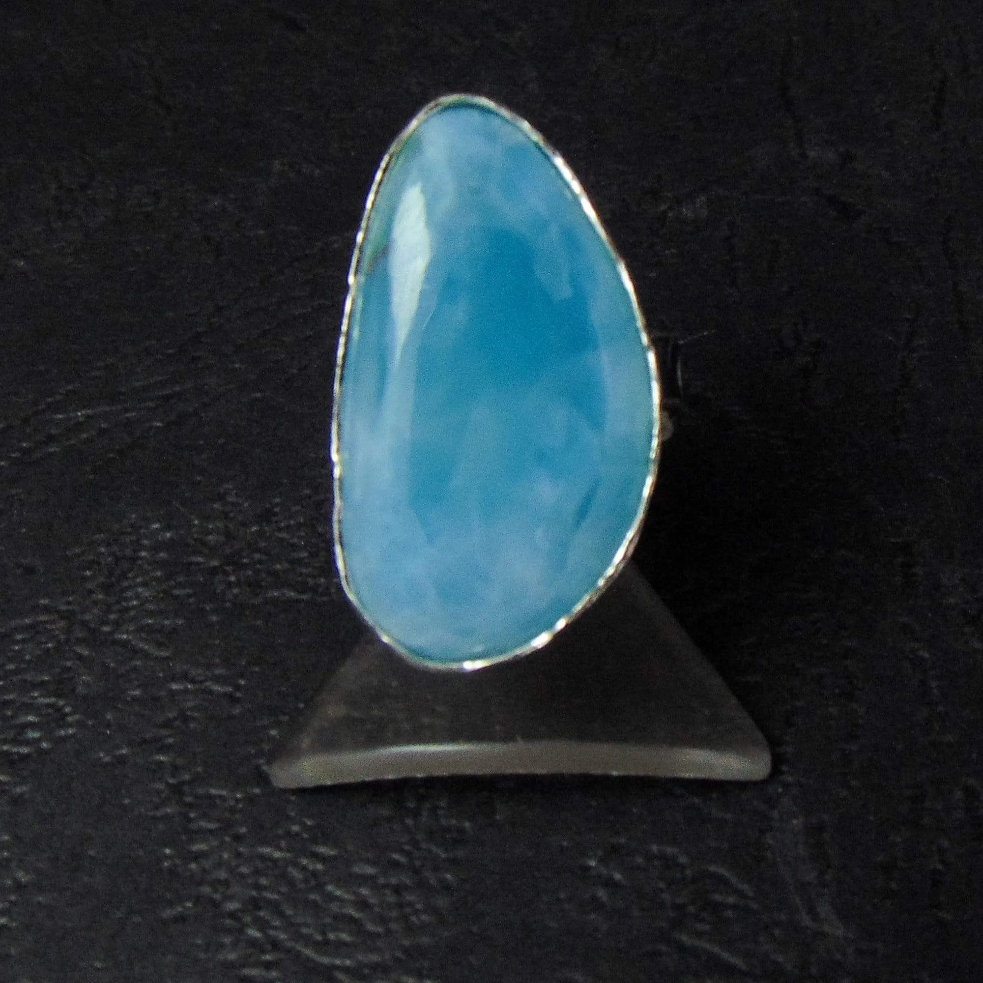 Pierścionek srebrny z larimarem z Dominikany - EPIR Art Jewellery&Gemstone