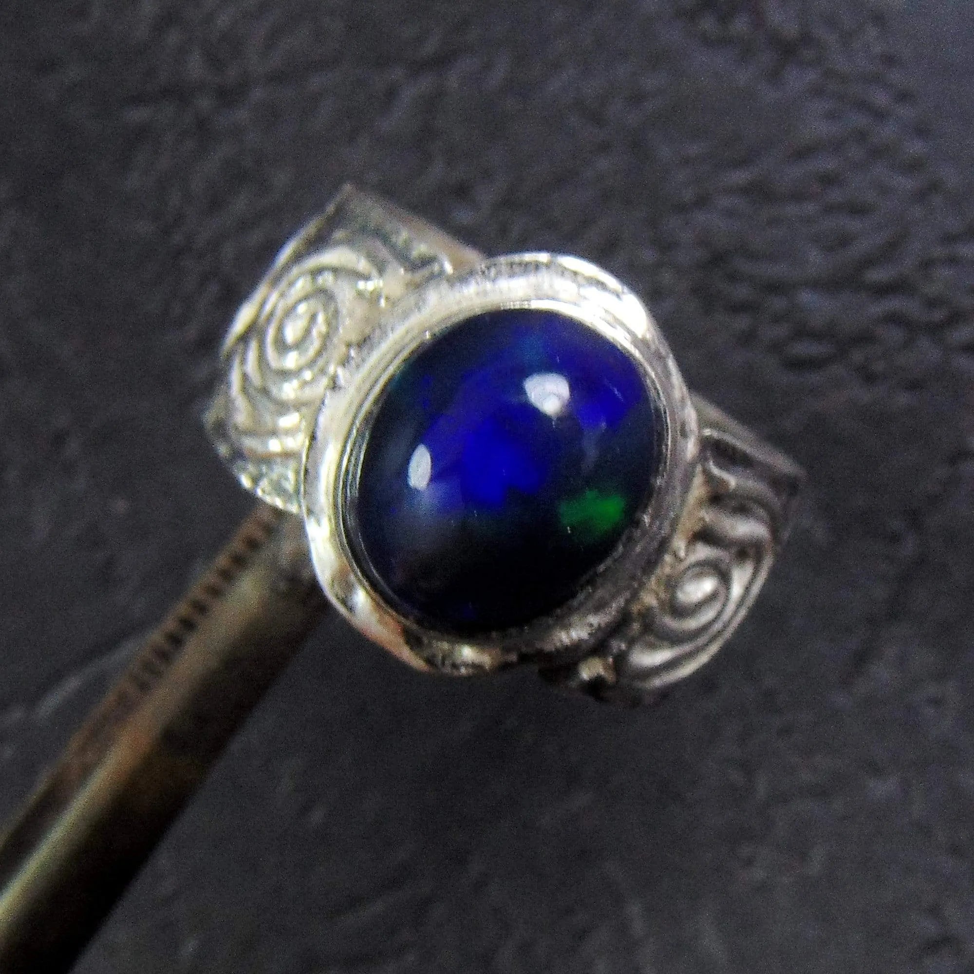 Pierścionek z czarnym opalem - EPIR Art Jewellery&Gemstone