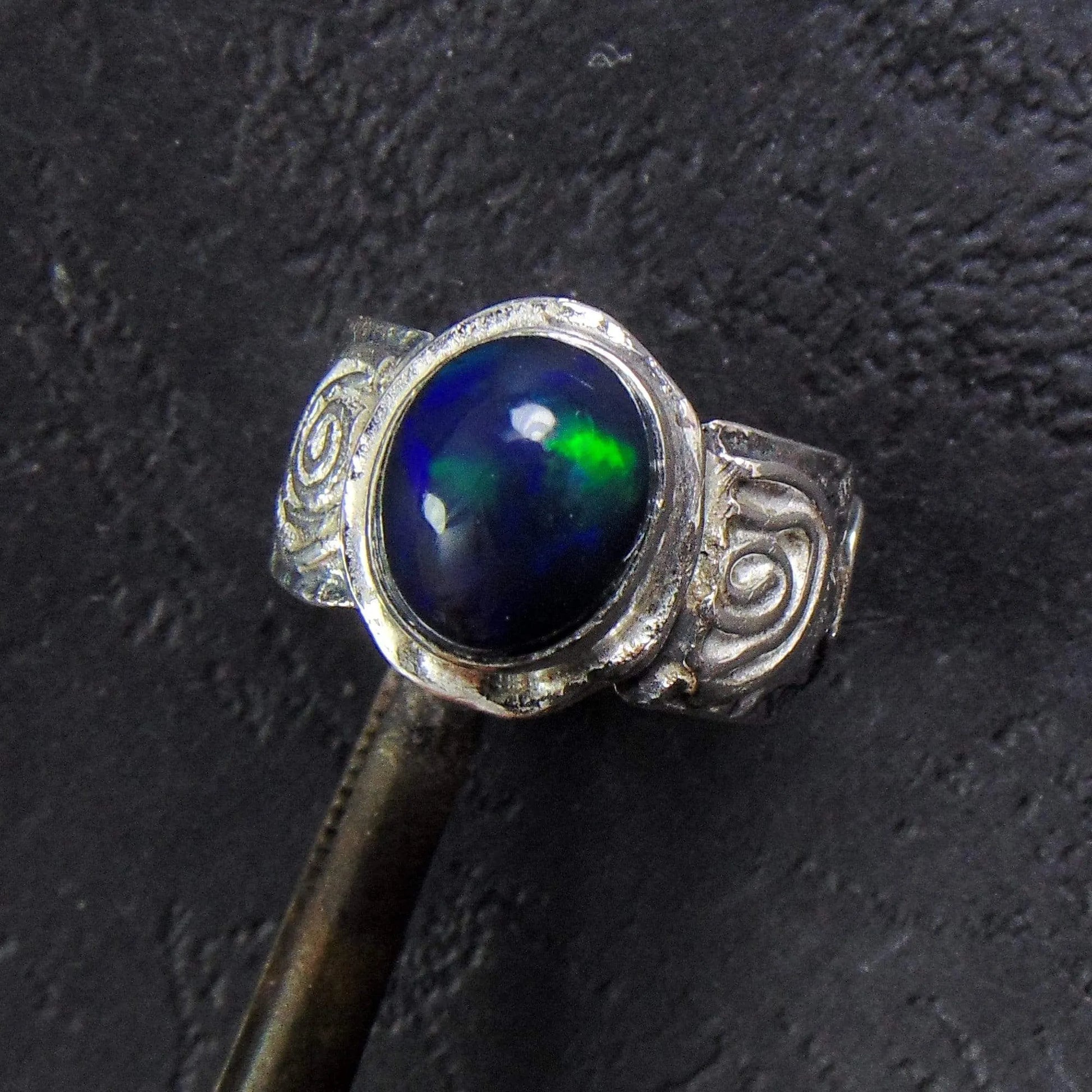 Pierścionek z czarnym opalem - EPIR Art Jewellery&Gemstone