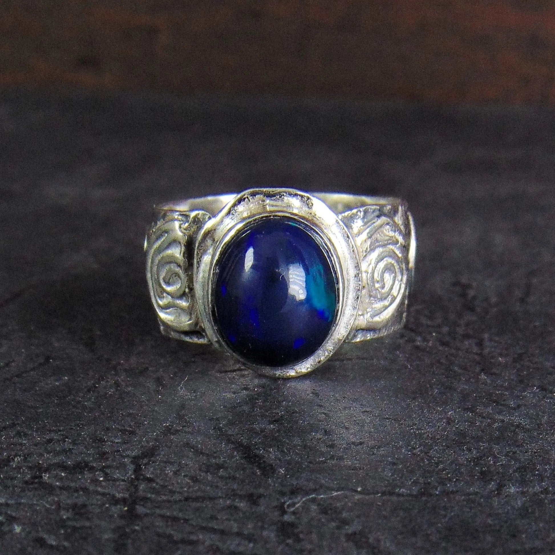 Pierścionek z czarnym opalem - EPIR Art Jewellery&Gemstone
