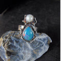 Pierścionek z perłą i opalem - EPIR Art Jewellery&Gemstone