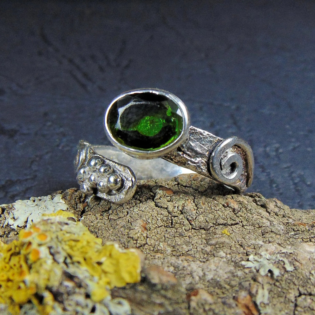 Pierścionek z zielonym turmalinem - EPIR Art Jewellery&Gemstone