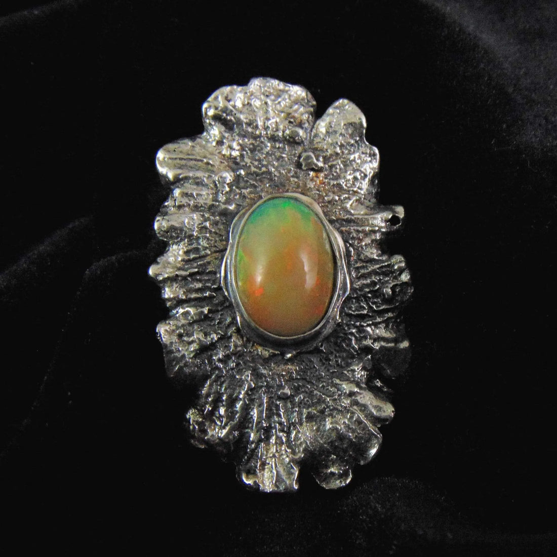 Pomarańczowy Opal - wisior - EPIR Art Jewellery&Gemstone