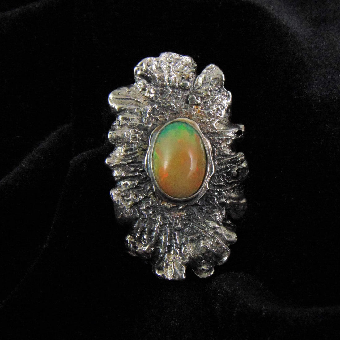 Pomarańczowy Opal - wisior - EPIR Art Jewellery&Gemstone