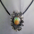 Pomarańczowy Opal - wisior EPIR Art Silver Jewellery wisior