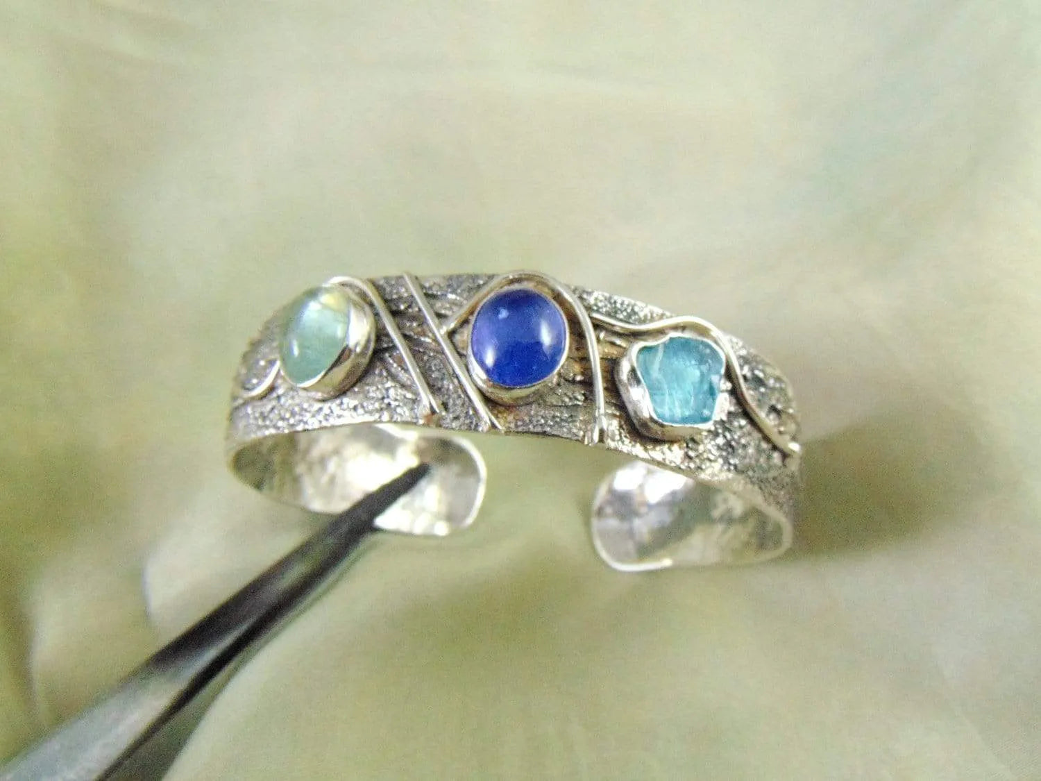 Srebrna bransoletka z tanzanitem - EPIR Art Jewellery&Gemstone