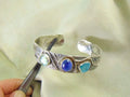 Srebrna bransoletka z tanzanitem - EPIR Art Jewellery&Gemstone
