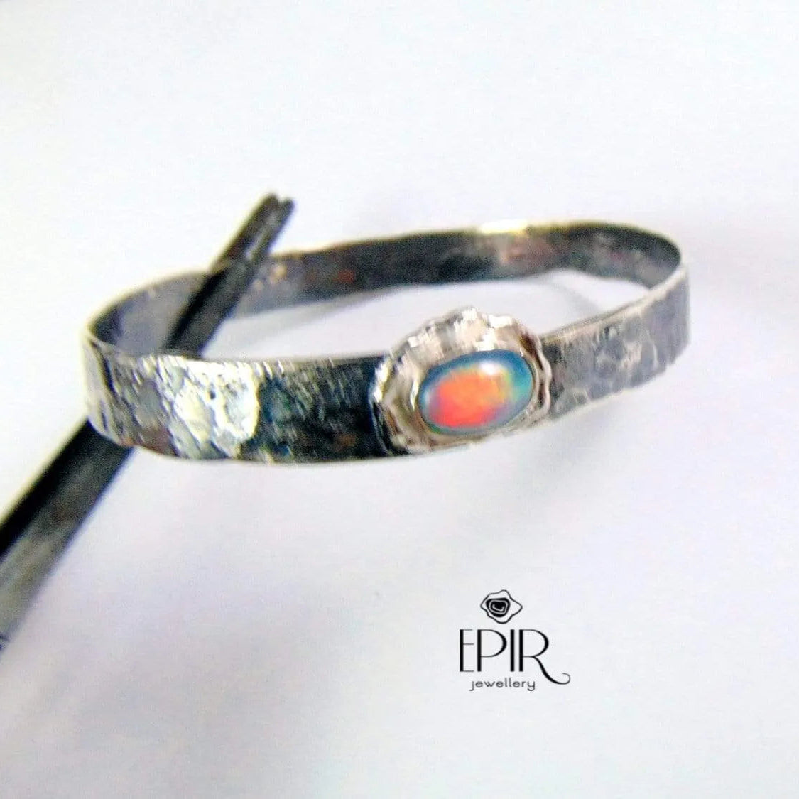 Srebrna kuta bransoletka z opalem etiopskim - EPIR Art Jewellery&Gemstone