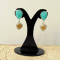 Srebrne kolczyki wiszące na sztyft z turkusami - EPIR Art Jewellery&Gemstone