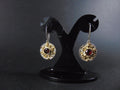 Srebrne kolczyki z granatami - EPIR Art Jewellery&Gemstone