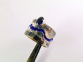 Srebrny pierścionek z szafirem i emalią. Silver sapphire ring with enamel - EPIR Art Jewellery&Gemstone