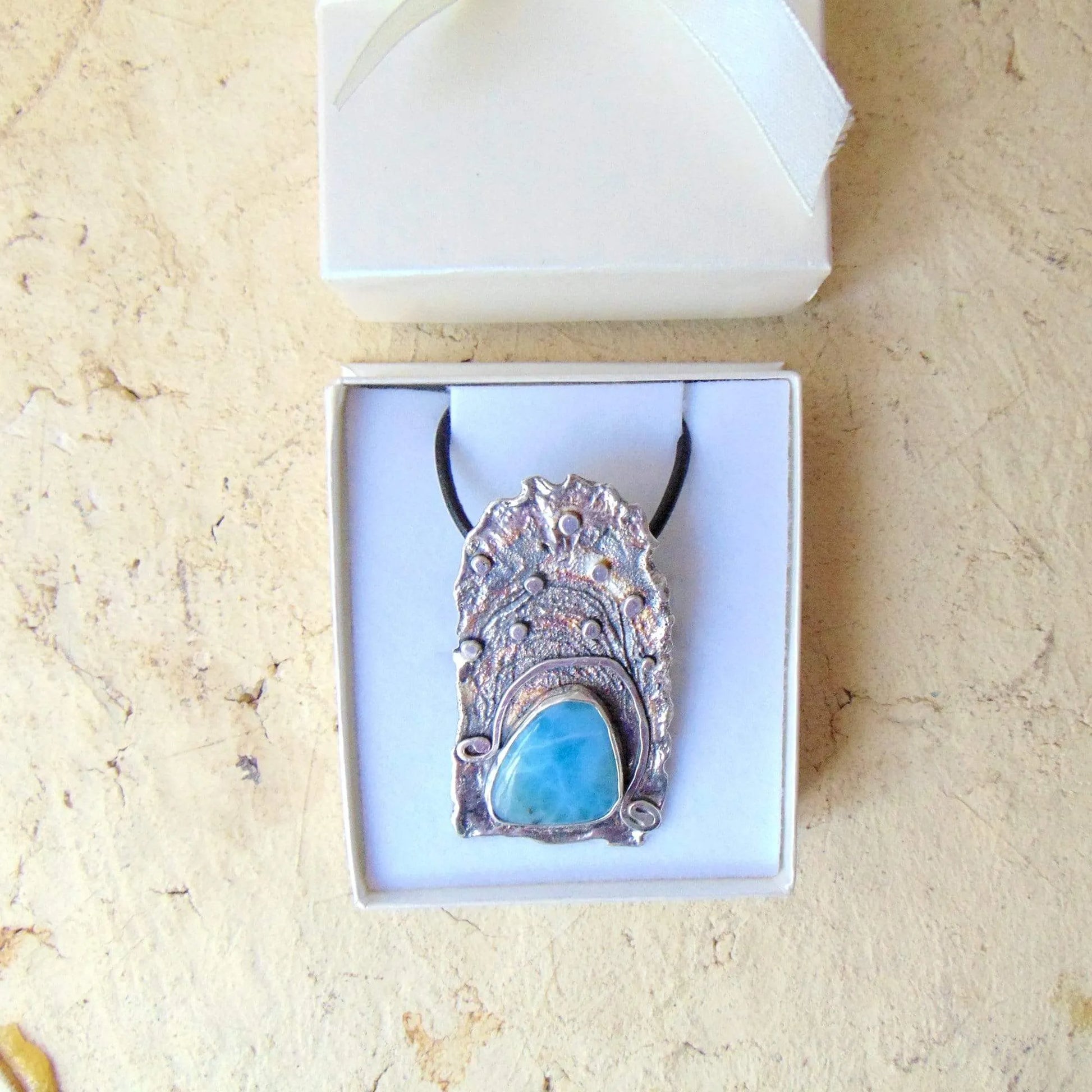 Srebrny wisior z larimarem - EPIR Art Jewellery&Gemstone
