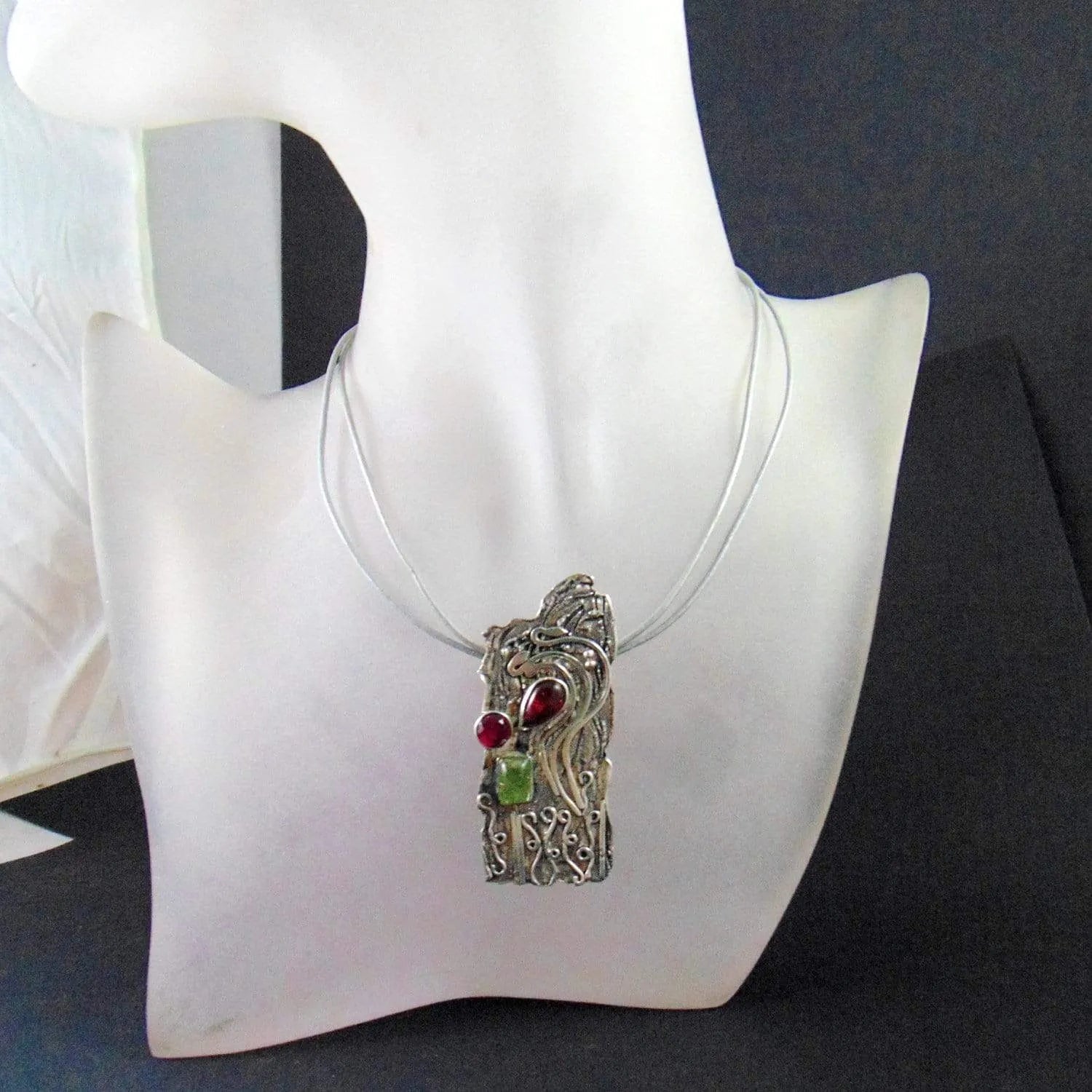 Tajemnice lasu - wisior z turmalinami - EPIR Art Jewellery&Gemstone
