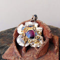 Wisior Kwiat z Turmalinem Arbuzowym - EPIR Art Jewellery&Gemstone