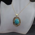 Wisior pozłacany z turkusem - EPIR Art Jewellery&Gemstone