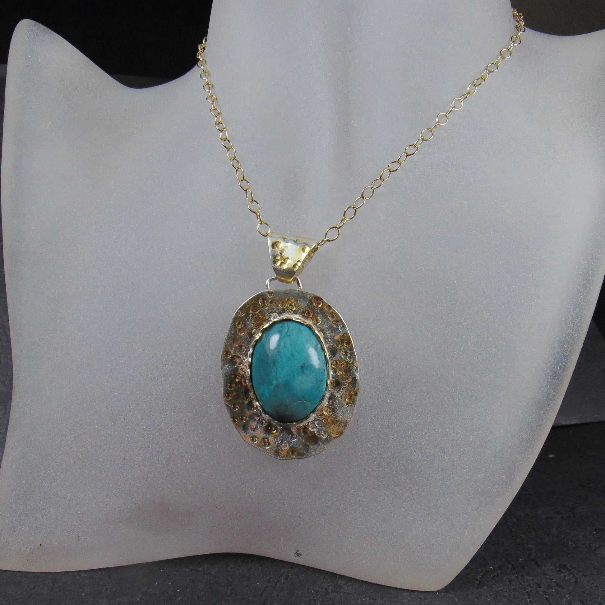 Wisior pozłacany z turkusem - EPIR Art Jewellery&Gemstone