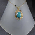 Wisior pozłacany z turkusem - EPIR Art Jewellery&Gemstone