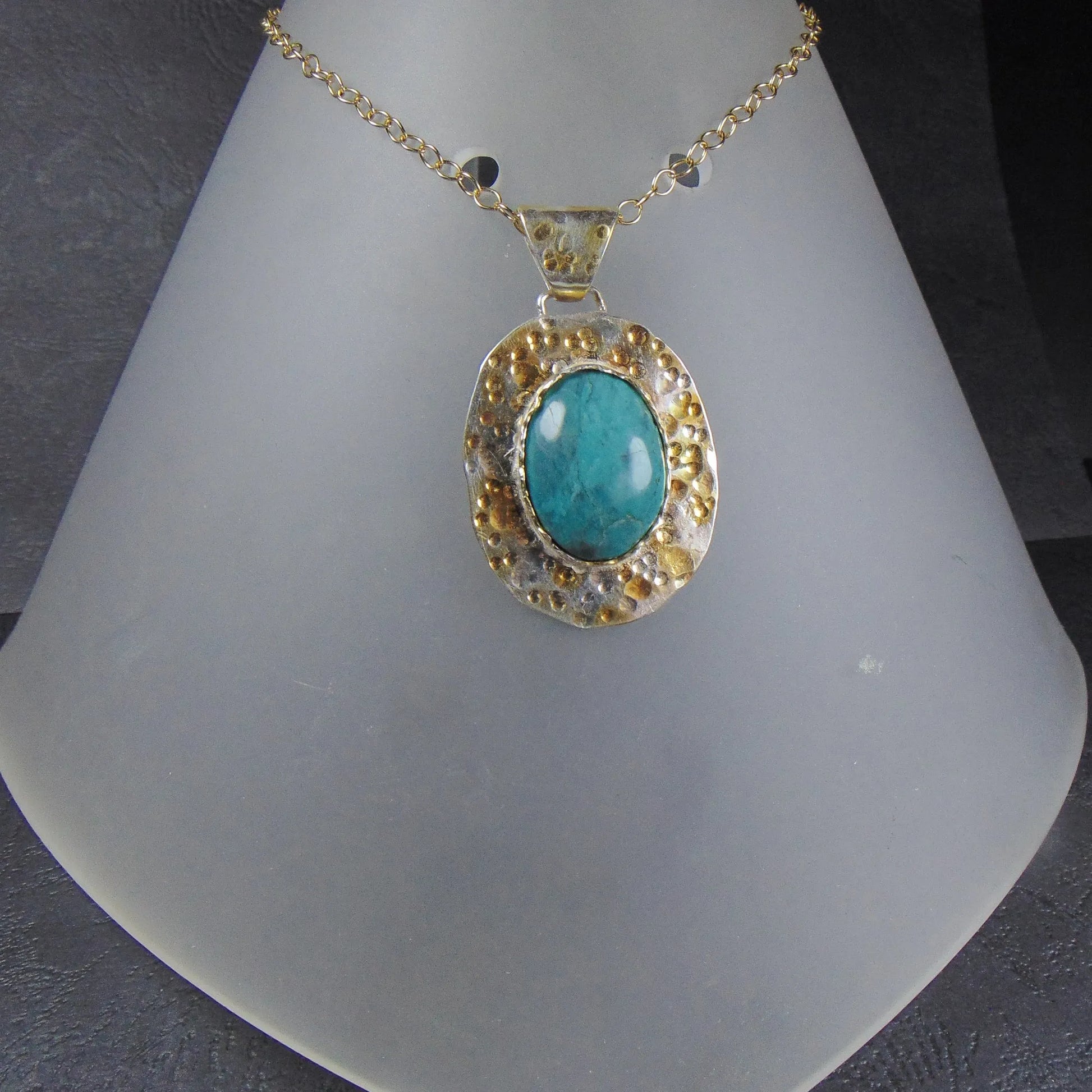 Wisior pozłacany z turkusem - EPIR Art Jewellery&Gemstone