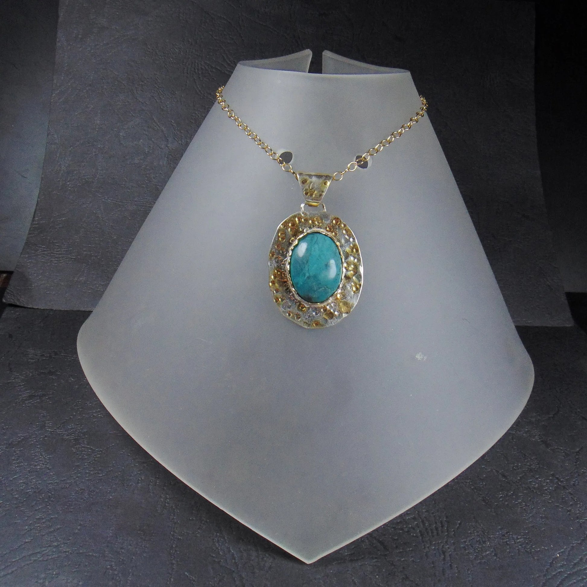Wisior pozłacany z turkusem - EPIR Art Jewellery&Gemstone