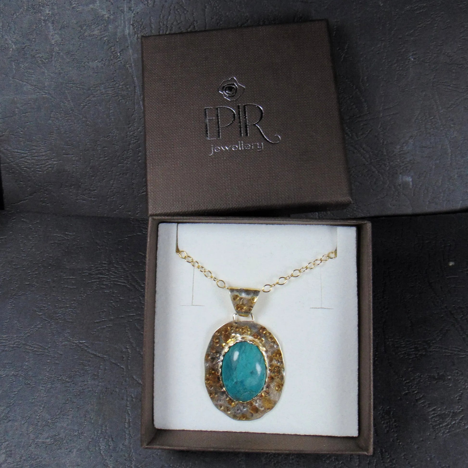 Wisior pozłacany z turkusem - EPIR Art Jewellery&Gemstone