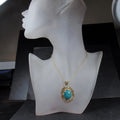 Wisior pozłacany z turkusem - EPIR Art Jewellery&Gemstone