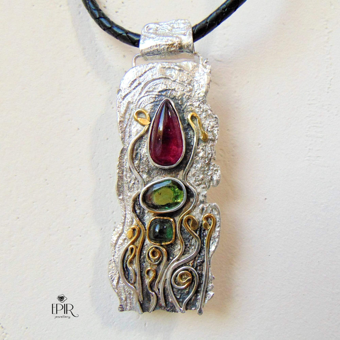 Wisior Srebrny z Turmalinami "Leśne owoce" - EPIR Art Jewellery&Gemstone