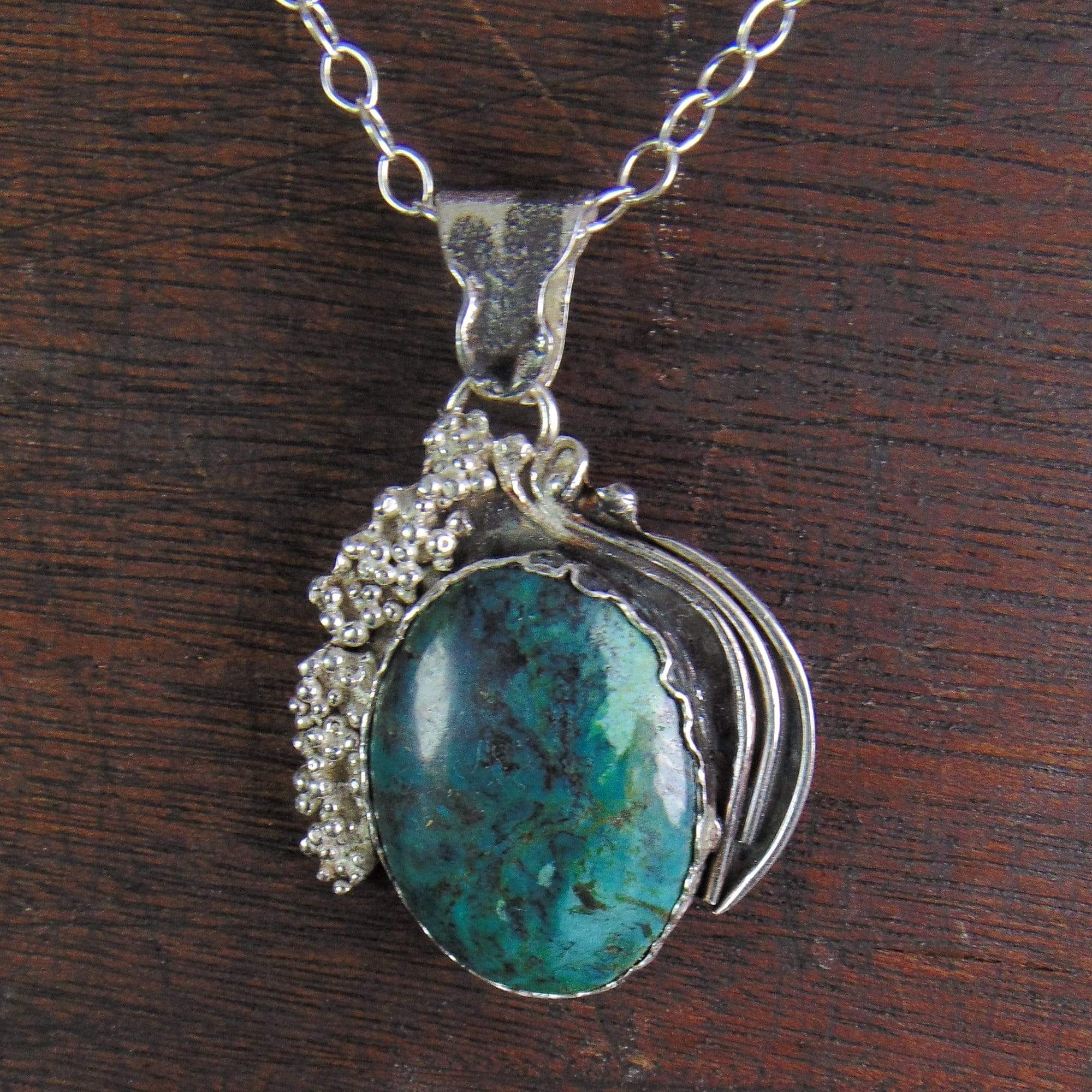 Wisior "Winogrono" z turkusem tybetańskim - EPIR Art Jewellery&Gemstone