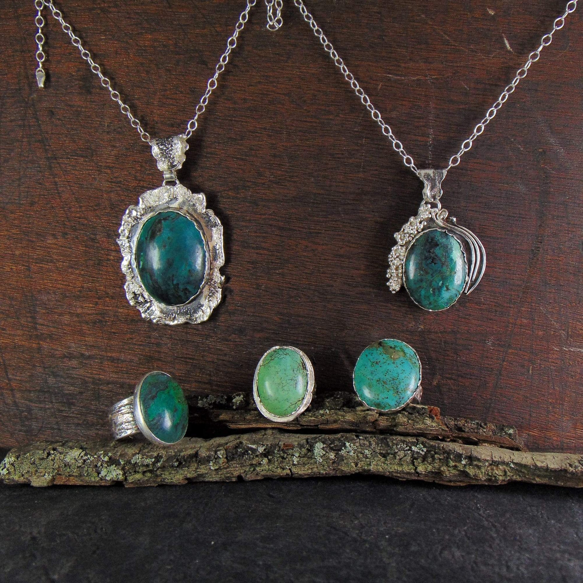 Wisior "Winogrono" z turkusem tybetańskim - EPIR Art Jewellery&Gemstone