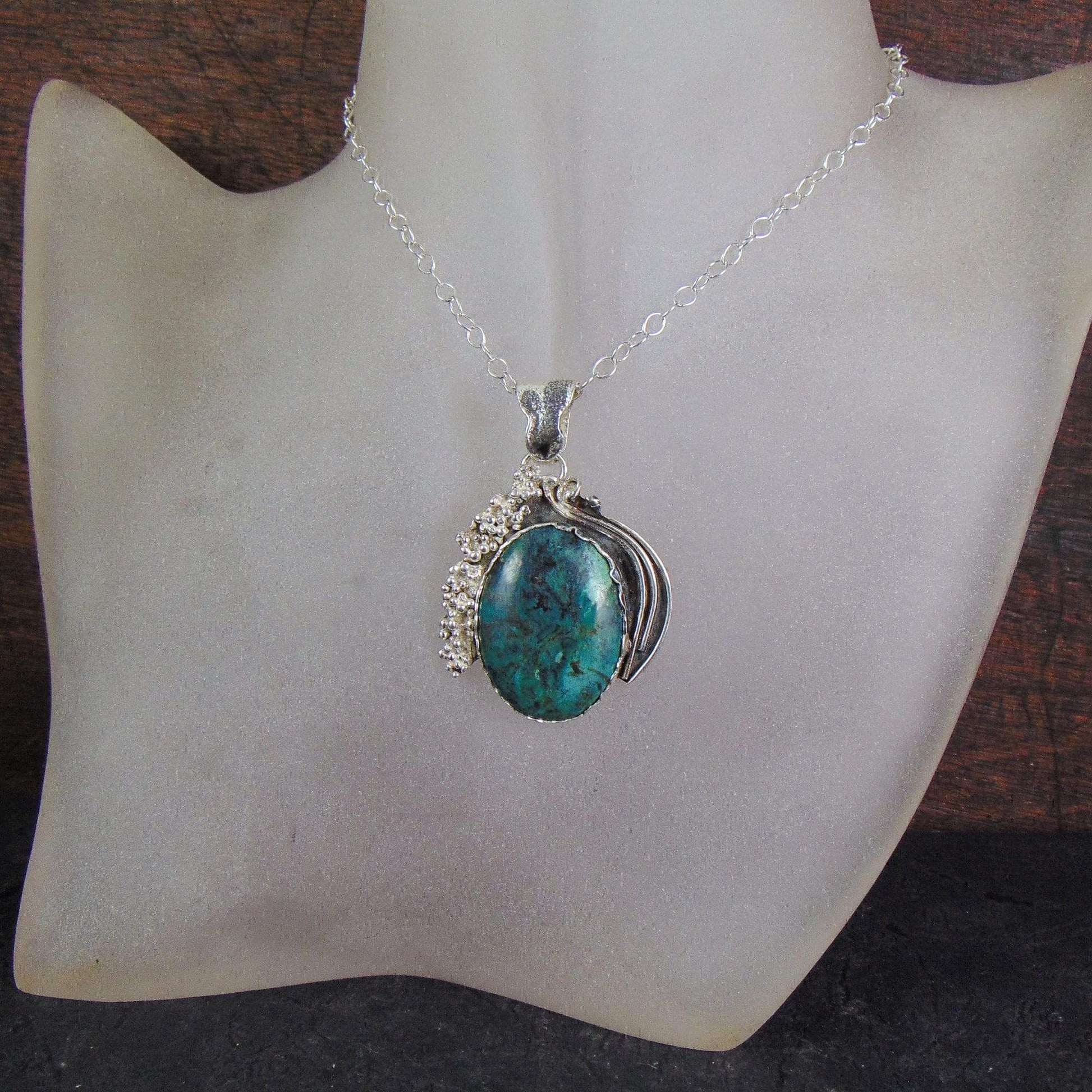 Wisior "Winogrono" z turkusem tybetańskim - EPIR Art Jewellery&Gemstone