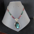 Wisior z dużym labradorytem i turmalinami - EPIR Art Jewellery&Gemstone