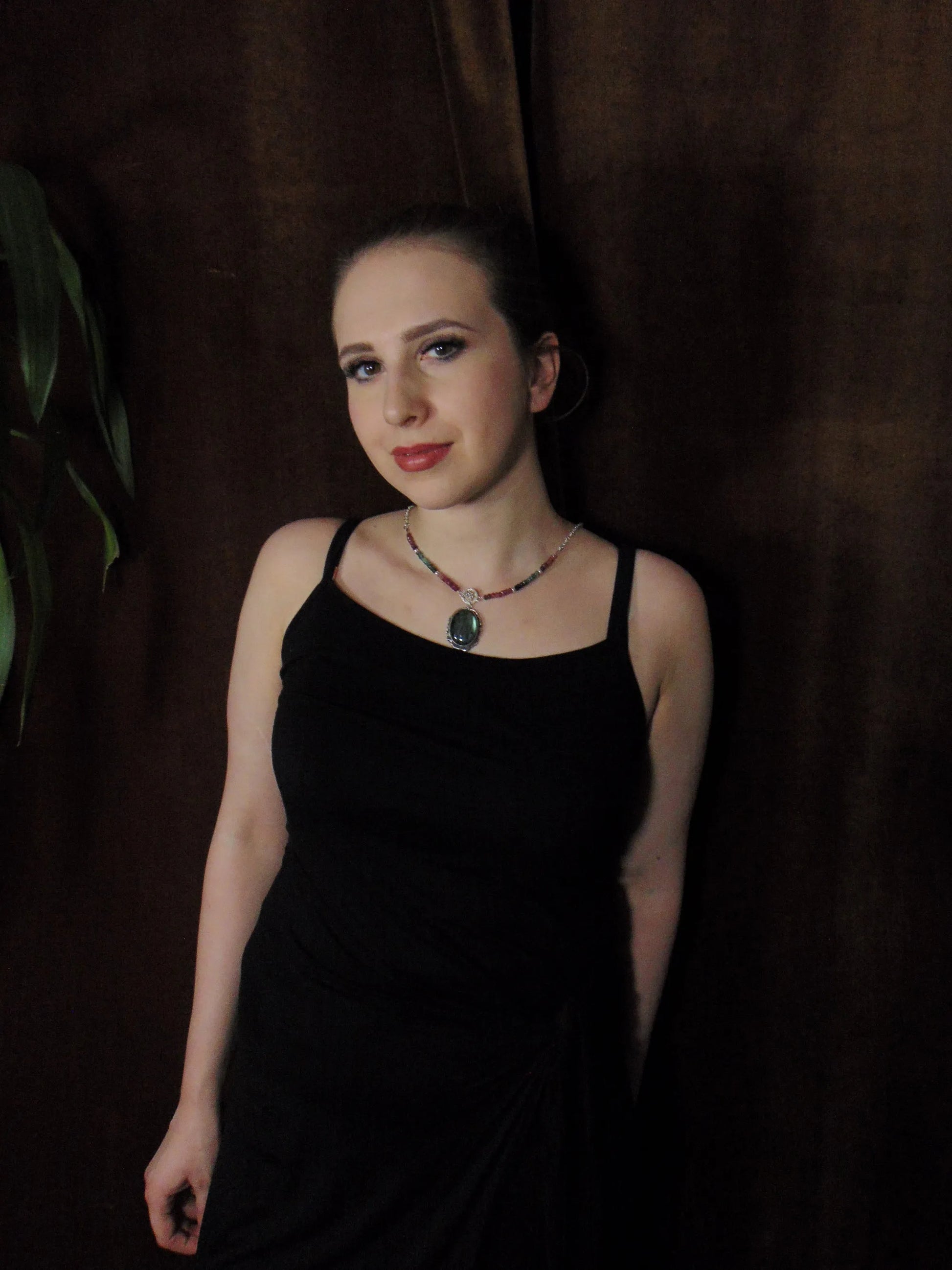 Wisior z dużym labradorytem i turmalinami - EPIR Art Jewellery&Gemstone