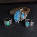 Wisior z larimarem i opalem - EPIR Art Jewellery&Gemstone