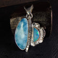 Wisior z larimarem i opalem - EPIR Art Jewellery&Gemstone