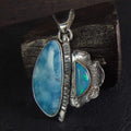 Wisior z larimarem i opalem - EPIR Art Jewellery&Gemstone