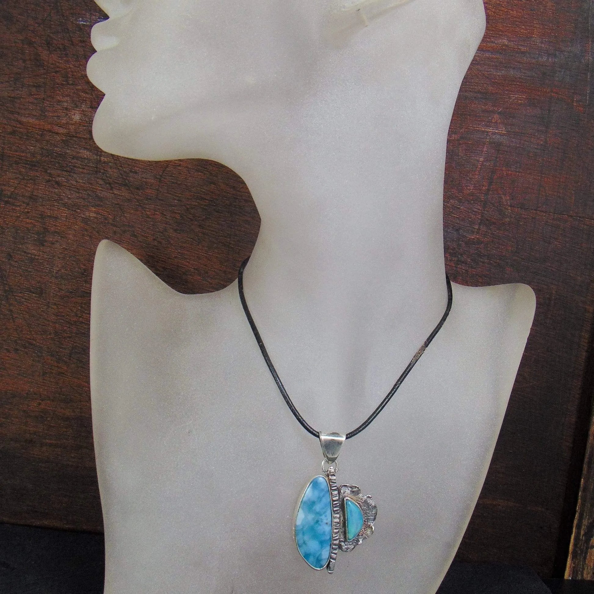 Wisior z larimarem i opalem - EPIR Art Jewellery&Gemstone
