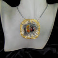 Wisior z Pomarańczowym Opalem - Jesienne Słońce - EPIR Art Jewellery&Gemstone