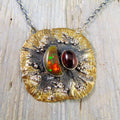 Wisior z Pomarańczowym Opalem - Jesienne Słońce - EPIR Art Jewellery&Gemstone