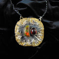 Wisior z Pomarańczowym Opalem - Jesienne Słońce - EPIR Art Jewellery&Gemstone